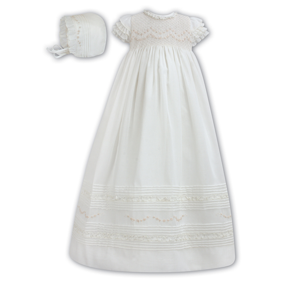 Sarah Louise Christening Robe & Bonnet – Voile - 190